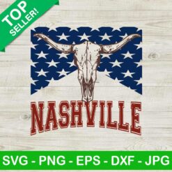 Nashville Bull Skull July 4th SVG