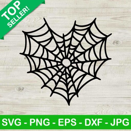Spider Web Heart Svg
