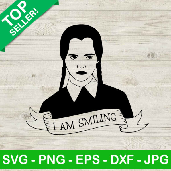 Wednesday Addams I Am Smiling SVG