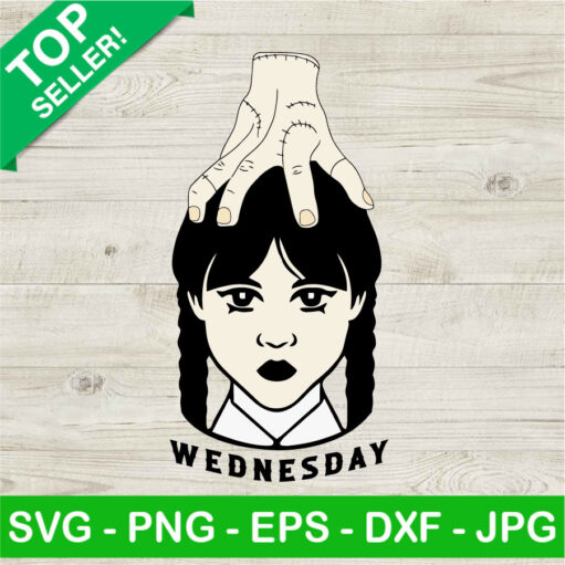 Wednesday Addams With Thing Hand Svg