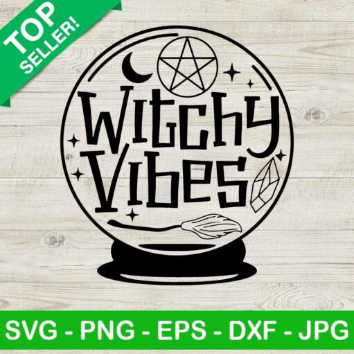 Witchy Vibes Crystal Ball Svg