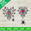 Spider web heart halloween SVG