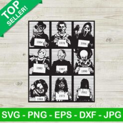 Horror Characters Mugshots SVG