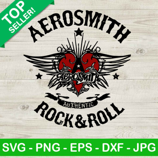 Aerosmith Authentic Rock And Roll Logo SVG