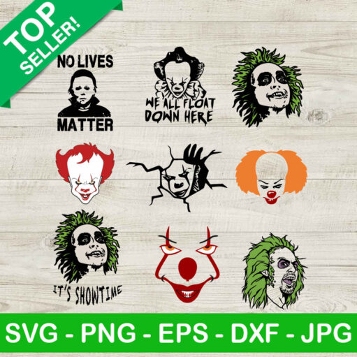 Beetle Juice And Horror Movie Characters Svg