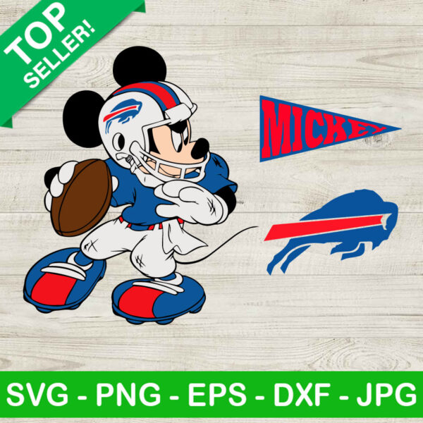 Buffalo Bills Mickey Mouse SVG, Disney Mickey NFL Sport SVG, Buffalo Bills SVG
