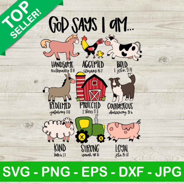 God says I am Handsome accepted Bold SVG