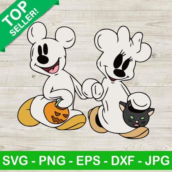 Halloween Mickey And Minnie Boo SVG