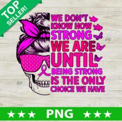 Breast Cancer Skull Messy Bun PNG