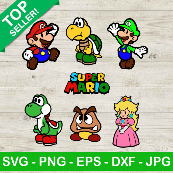 Super Mario Characters Bundle SVG