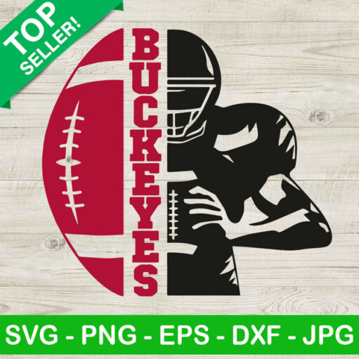 Buckeyes Football Half Player SVG