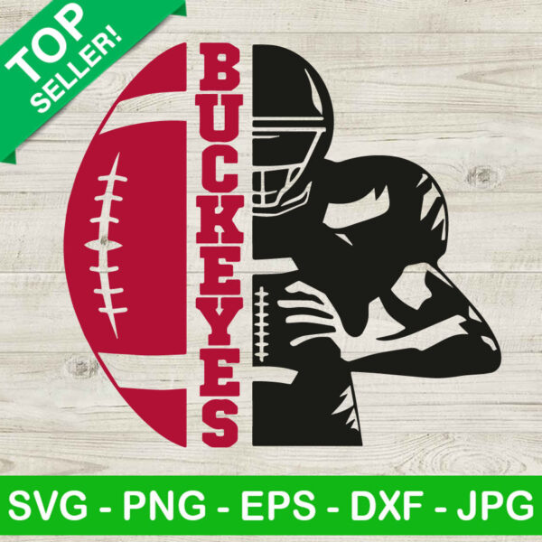 Buckeyes Football Half Player SVG