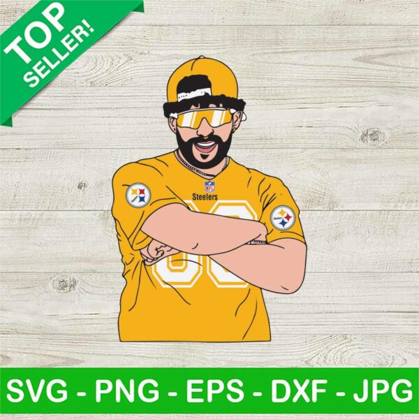 Bad Bunny Pittsburgh Steelers SVG