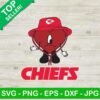 Bad Bunny Heart Chiefs NFL SVG