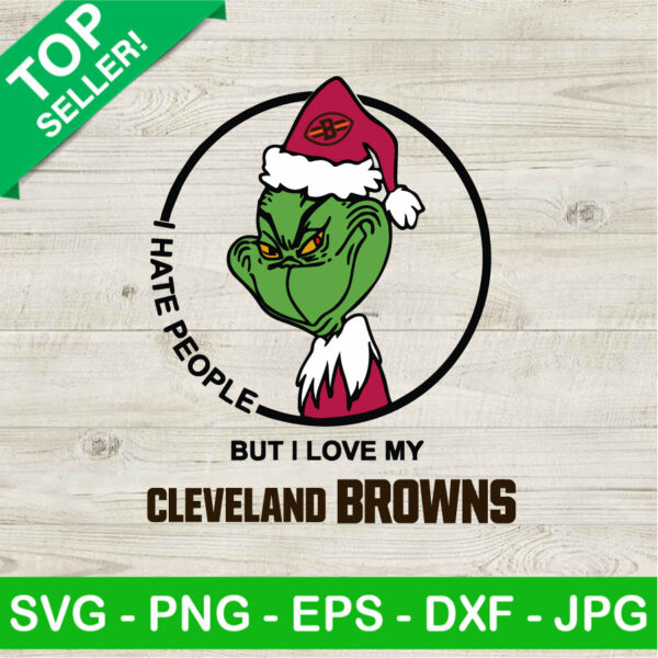 Grinch I Hate People But I Love My Cleveland Brown SVG
