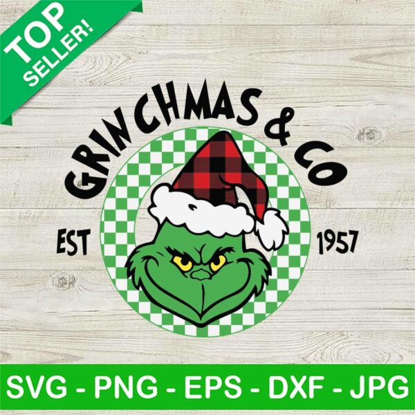 Grinchmas And Co Est 1957 Checkered SVG