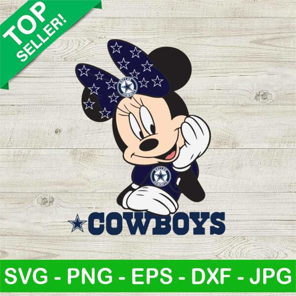 Minnie Mouse Cowboys NFL SVG