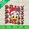 Daisy Duck Retro Christmas Buffalo Plaid SVG
