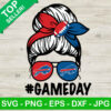 Messy Bun Girl Bills Game Day SVG