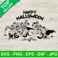 Lightning Mcqueen Cars Happy Halloween SVG