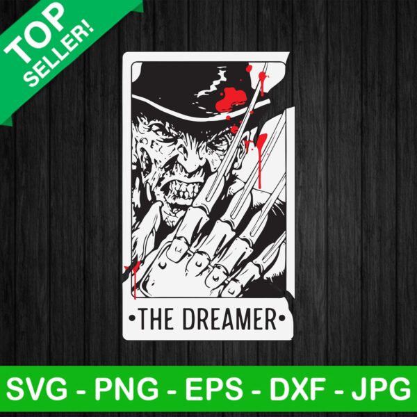 The Dreamer Freddy Krueger Tarot Card SVG, Horror The Dreamer SVG, Halloween Tarot Card SVG