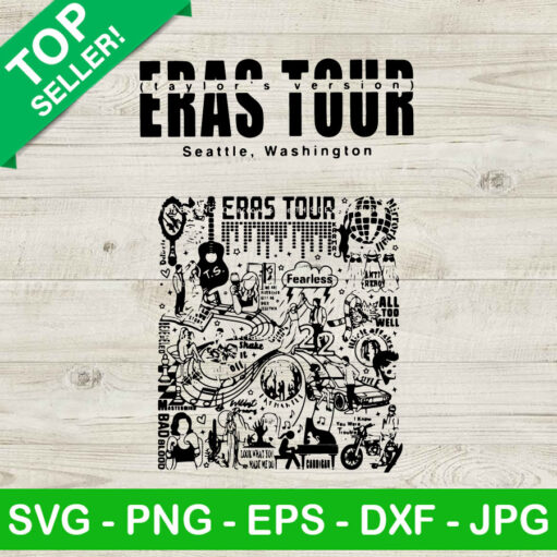 Eras Tour Seattle Washington Svg