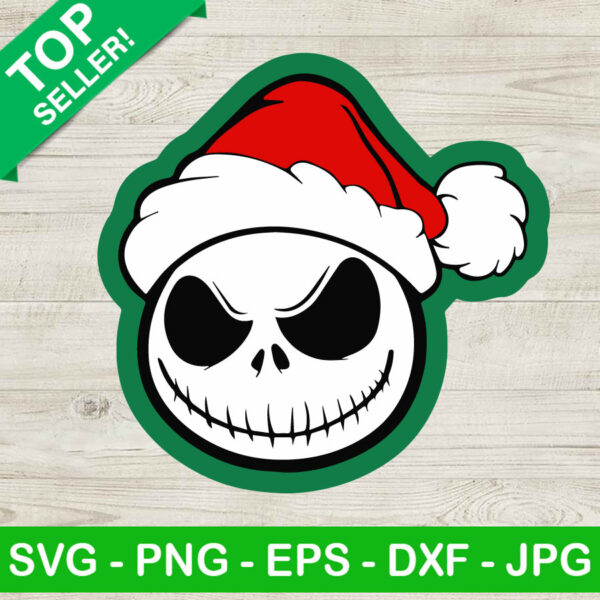 Jack Skellington Santa Hat SVG
