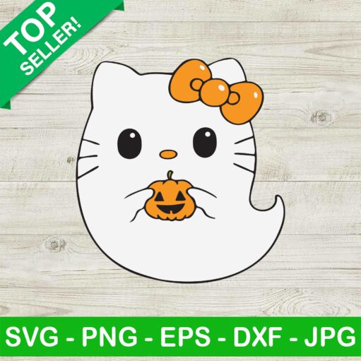 Cute Ghost Cat Svg