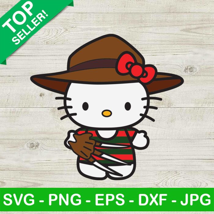 Hello Kitty Freddy Krueger SVG