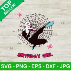 Spider Gwen Happy Birthday SVG