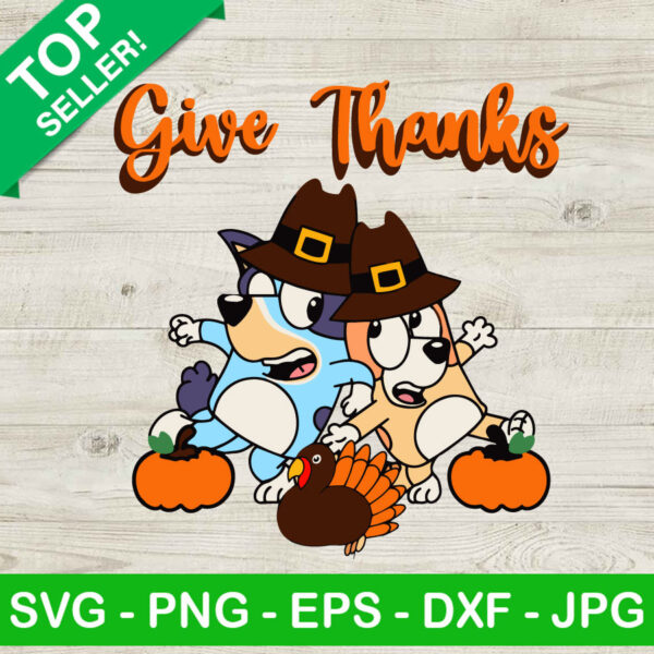 Bluey Happy Thanksgiving SVG