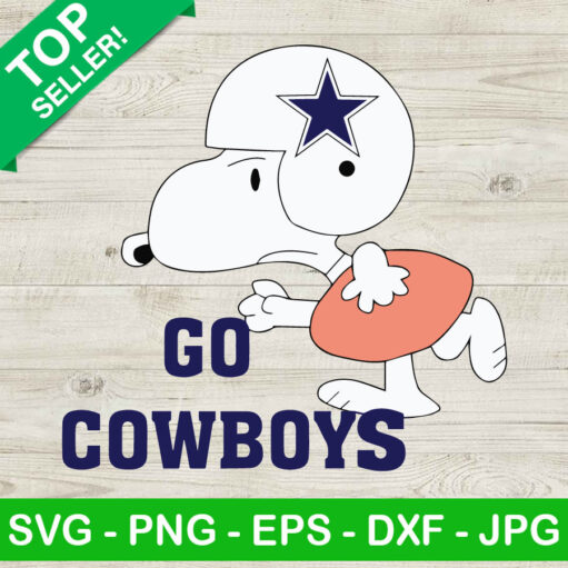 Snoopy Go Cowboys SVG