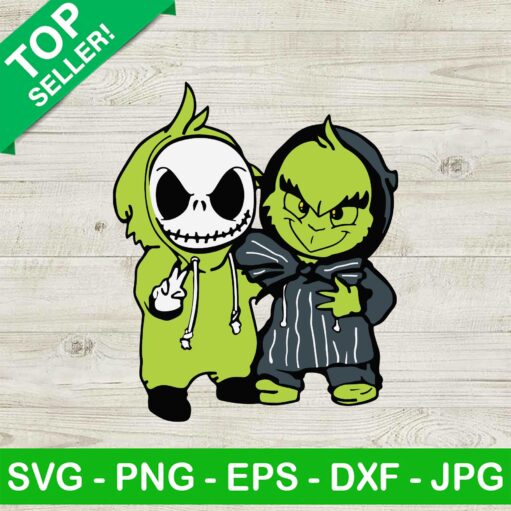 Grinch And Jack Skellington Friends Svg