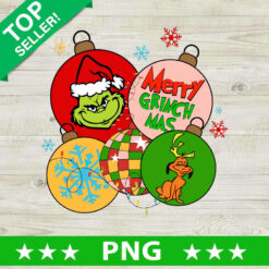 Merry Grinchmas Grinch Ornaments PNG, Retro Grinch Sublimation transfer PNG, Retrp Christmas PNG