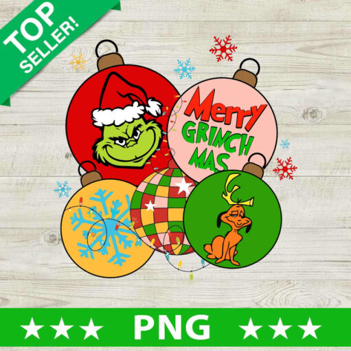 Merry Grinchmas Grinch Ornaments Png