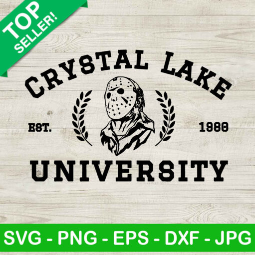 Jason Crystal Lake University Svg