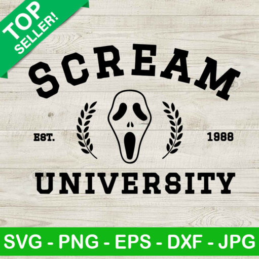 Scream Ghostface University SVG