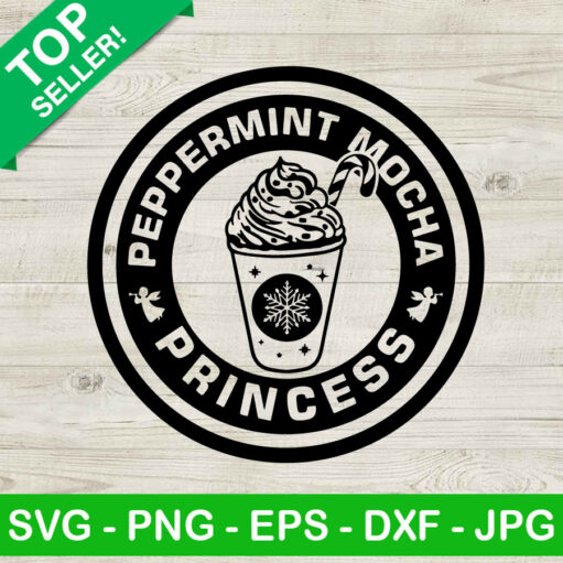 Peppermint Mocha Princess Svg