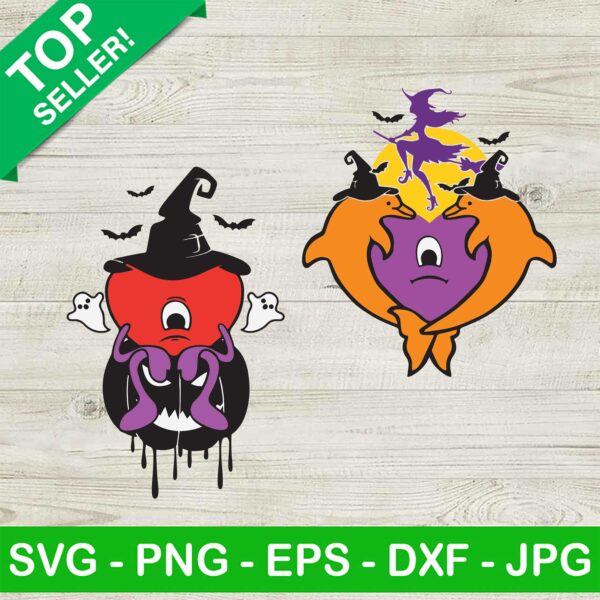 Bad Bunny Sad Heart Witch Halloween SVG