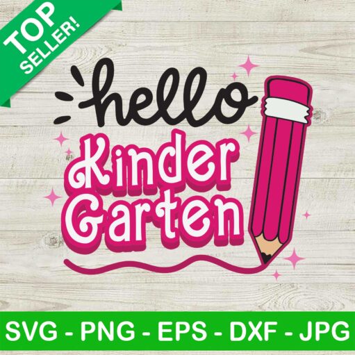 Barbie Hello Kindergarten Svg