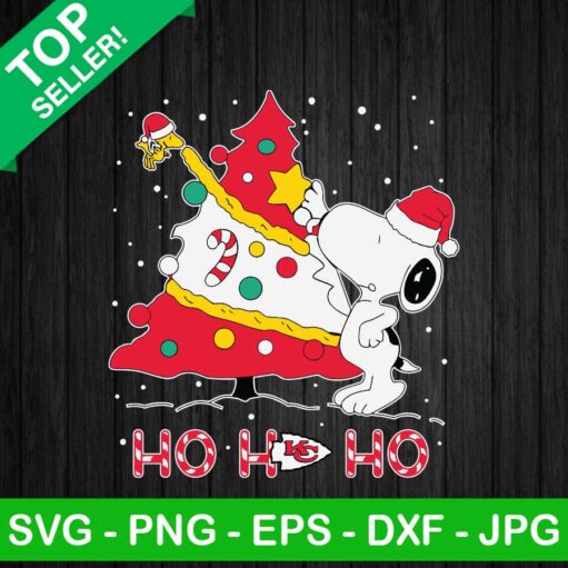 Snoopy With Christmas Tree Svg