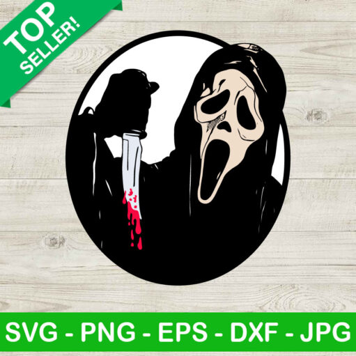 Scream Ghostface Horror Knife Svg