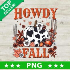Howdy Fall PNG, Western Pumpkin Sublimation transfer PNG, Howdy Western Pumpkin Halloween PNG