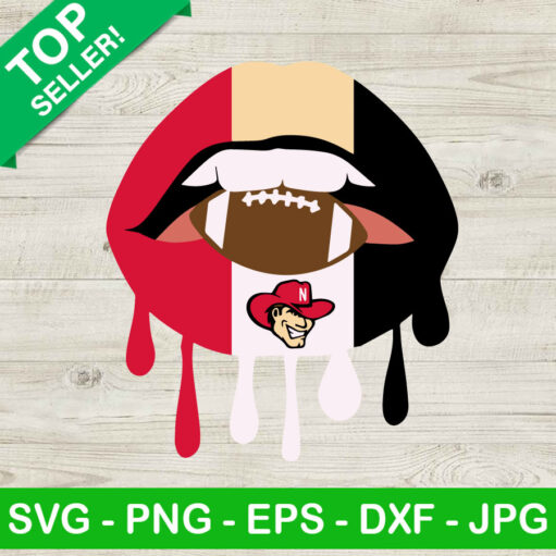 Dripping Lips Football Nebraska Cornhuskers Svg