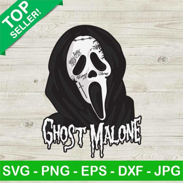 Ghost Malone Horror Scream Ghost SVG