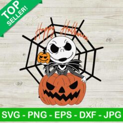 Jack Skellington Pumpkin Spider Web SVG