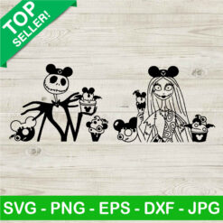 Jack And Sally Skellington Halloween Snack SVG