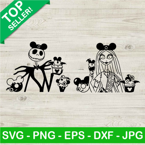 Jack And Sally Skellington Halloween Snack SVG