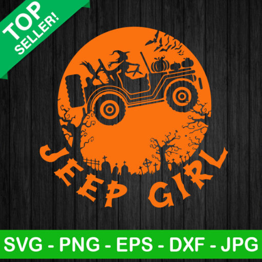 Halloween Jeep Girl Svg