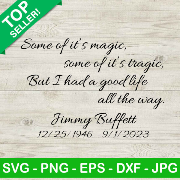 Jimmy Buffett Song Lyrics SVG